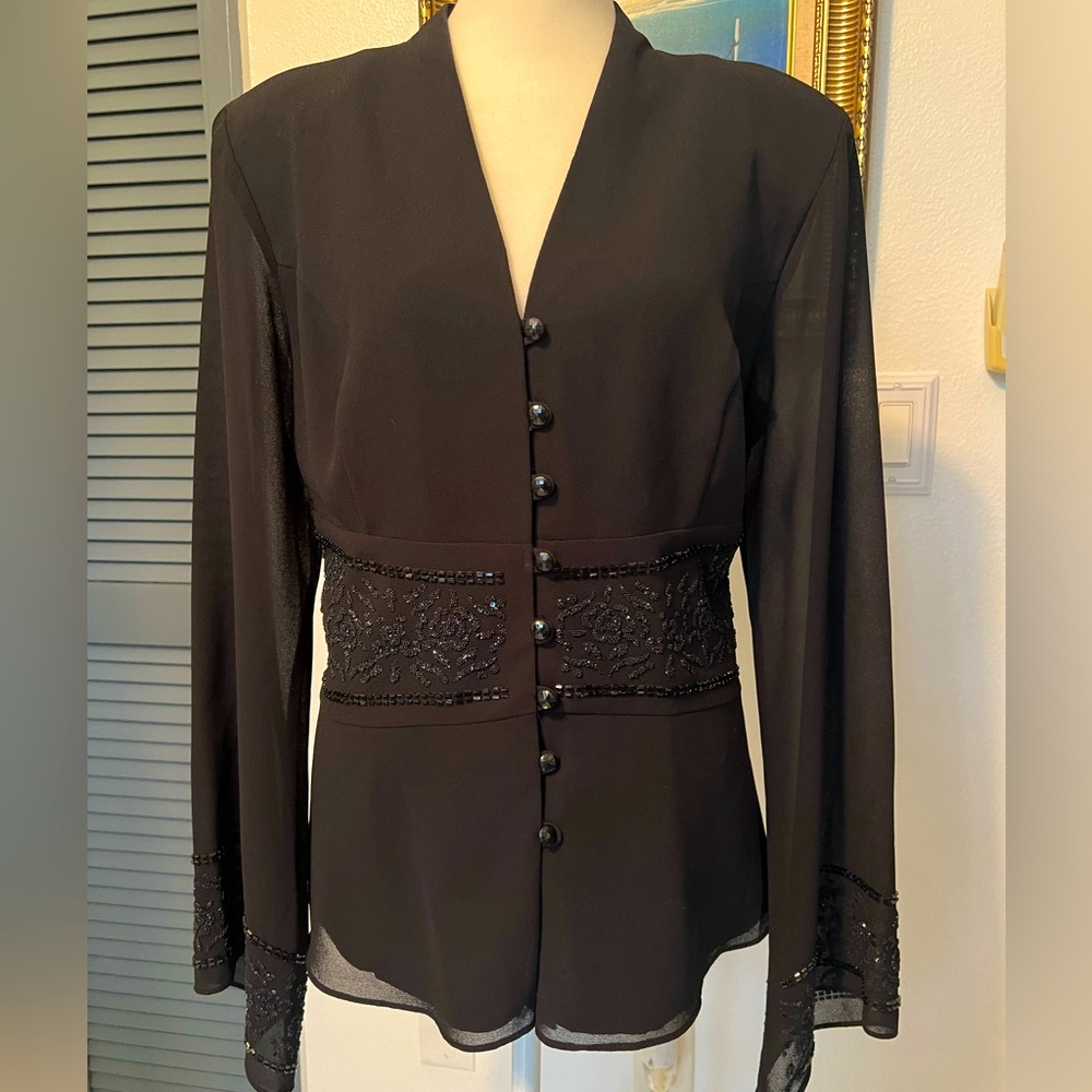 J.R. Nites By Caliendo Special Occasion Black Jacket.
